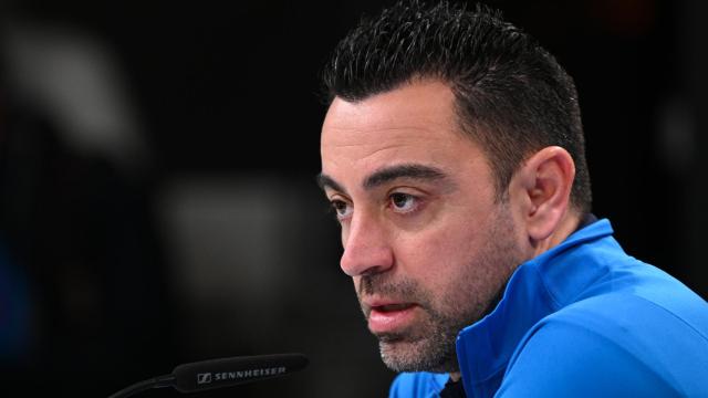 Xavi Hernández en rueda de prensa
