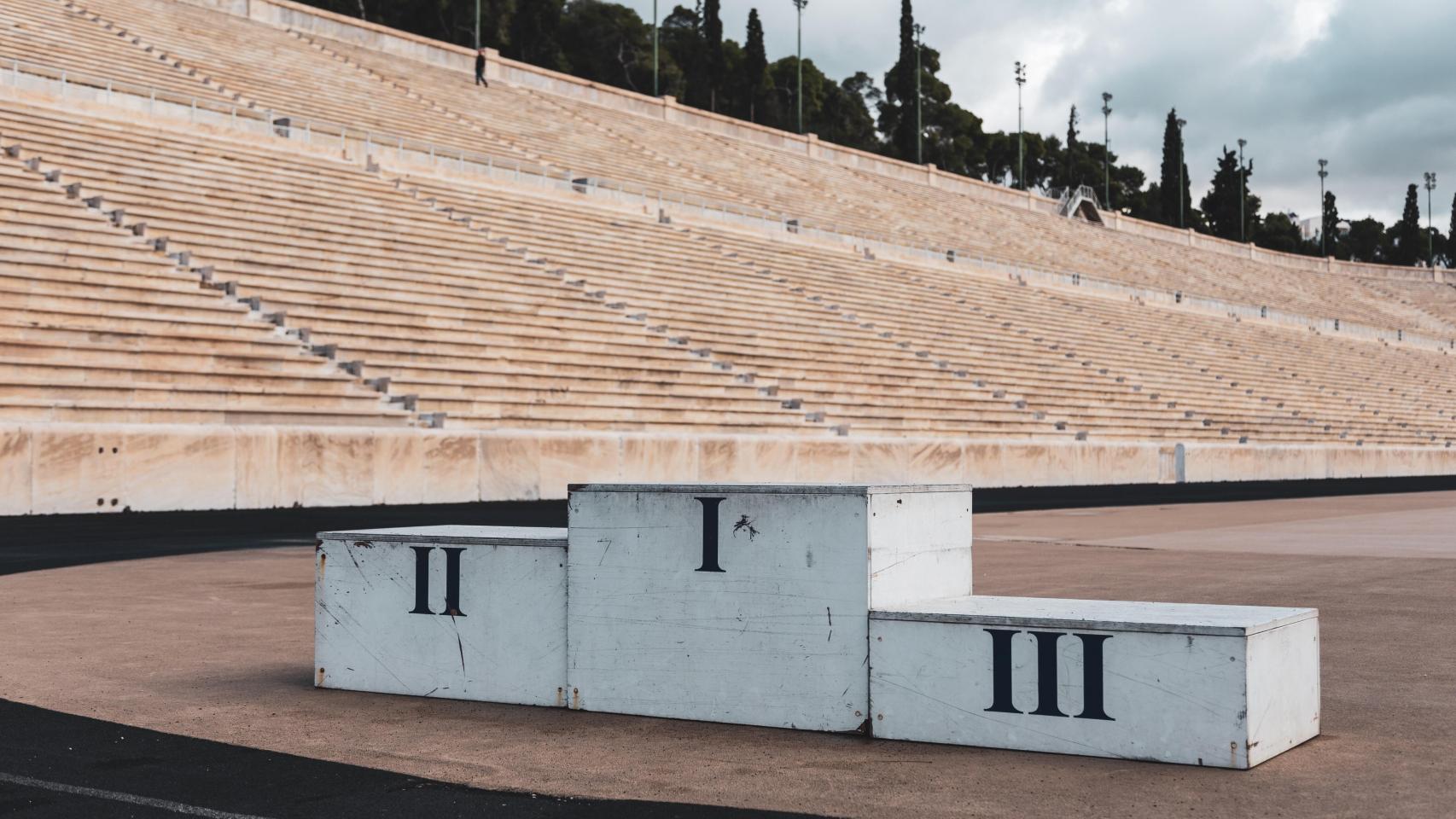 Un podio es un estadio olímpico.