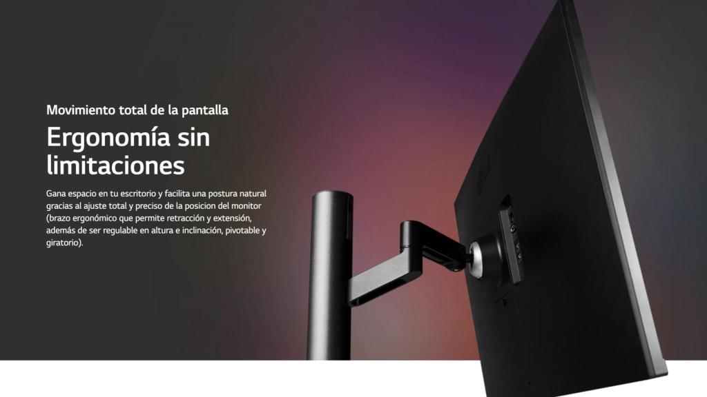 Monitor LG con brazo Ergo