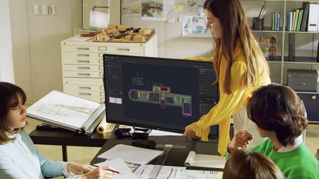 Monitor LG con brazo Ergo