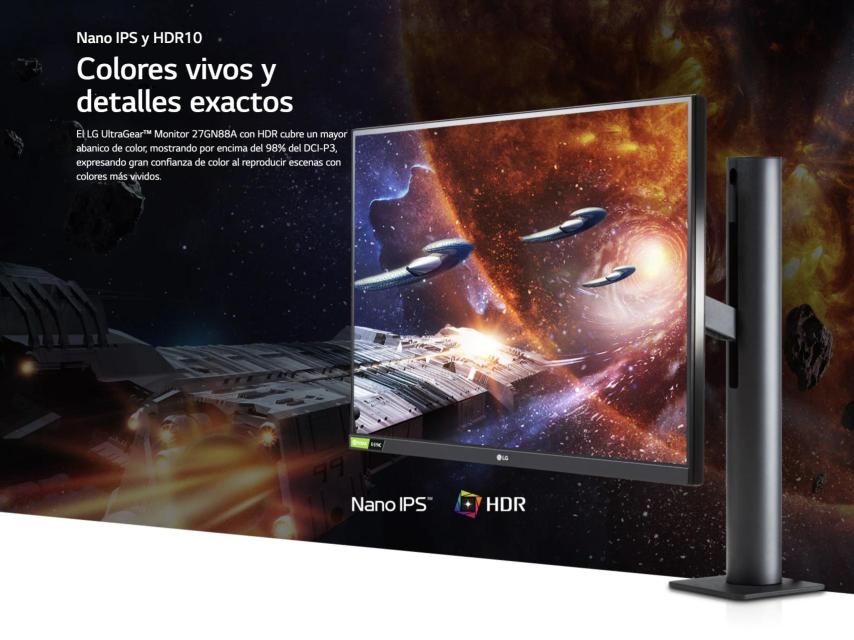Monitor LG con brazo Ergo