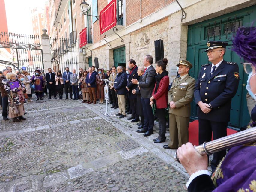 Acto por el aniversario de la muerte de Miguel de Cervantes en su Casa Museo en Valladolid.