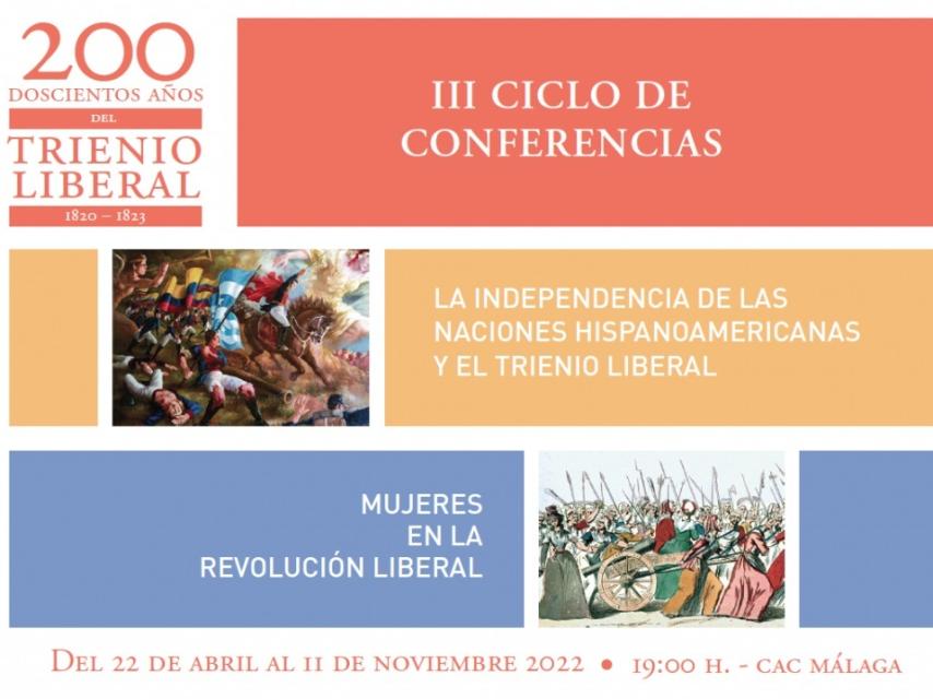 Cartel del 'III Ciclo de conferencias Doscientos años del Trienio Liberal 1820-1823'.