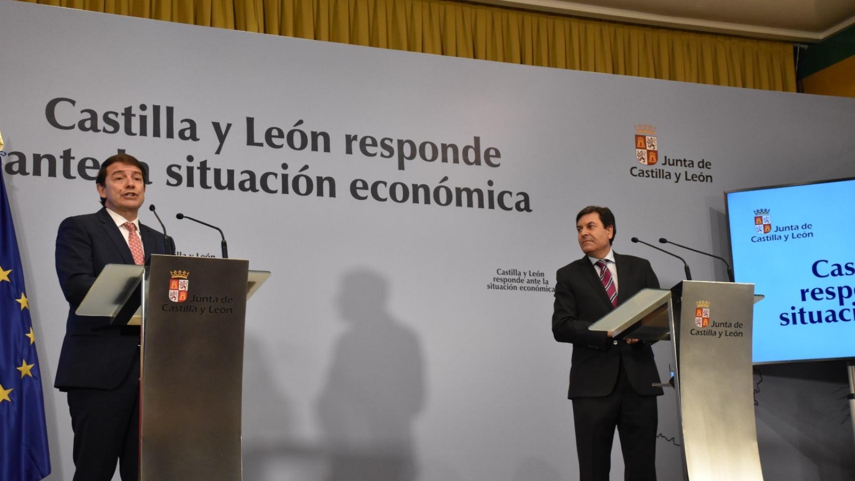 Mañueco y Carriedo presentan las medidas del plan anticrisis de Castilla y León