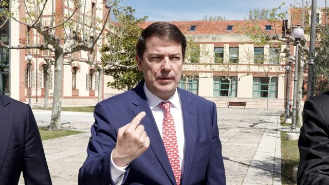 El presidente de la Junta, Fernández Mañueco, tras la reunión del Consejo de Gobierno de hoy