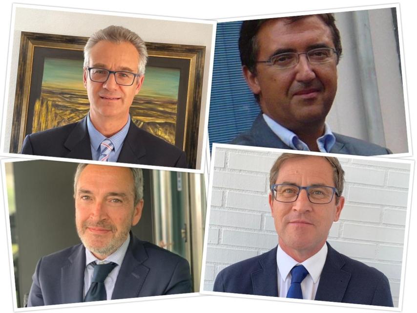 Los nuevos secretarios generales de arriba a abajo y de izquierda a derecha: Joaquín Sagarra, de Agricultura, Ángel Marinero, de Medio Ambiente, José Alberto Díaz, de Industria, y Carlos Fajardo, de Cultura.