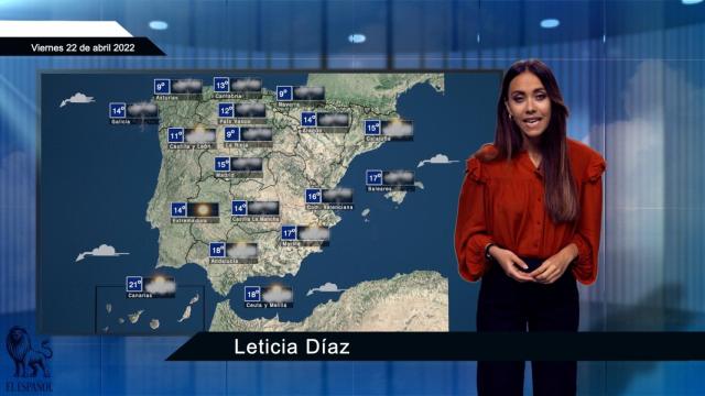 El tiempo para el viernes 22 de abril.