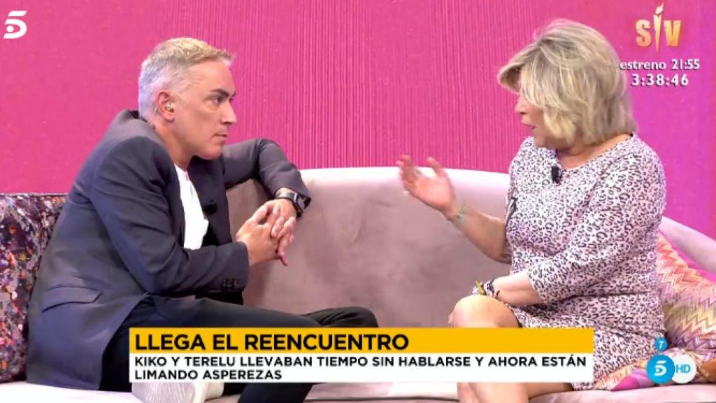 Kiko Hernández y Terelu Campos en 'Sálvame'.