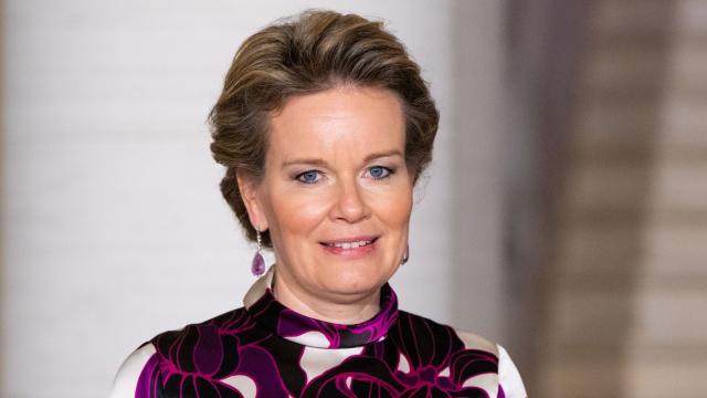 Matilde de Bélgica durante una cena oficial en marzo de 2022.