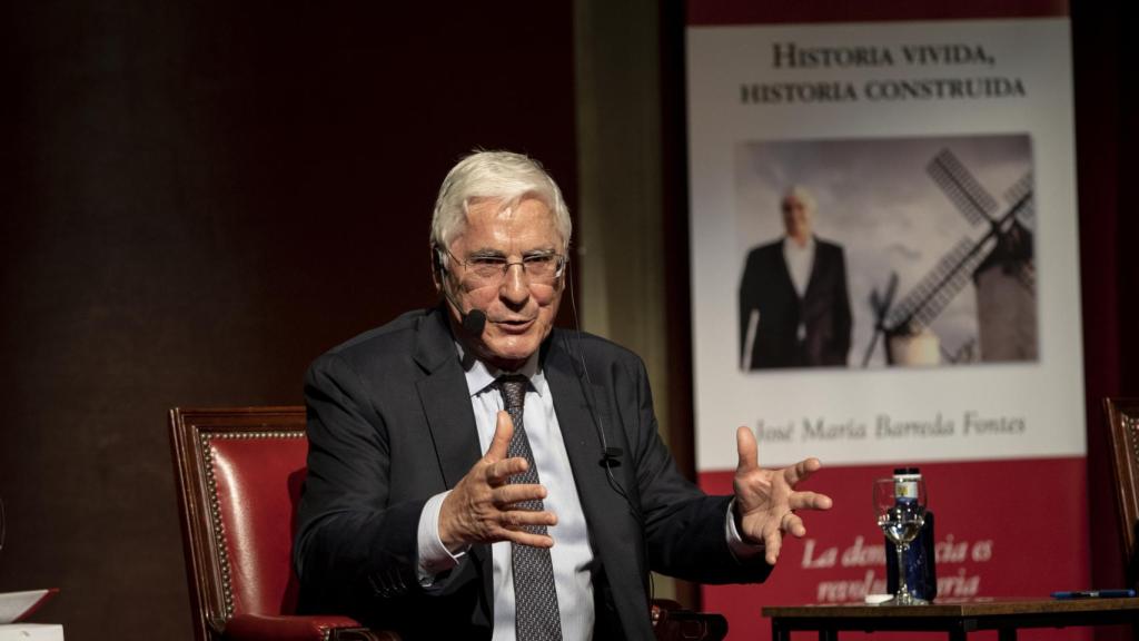 José María Barreda durante la presentación de sus memorias.