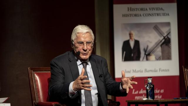 José María Barreda durante la presentación de sus memorias.
