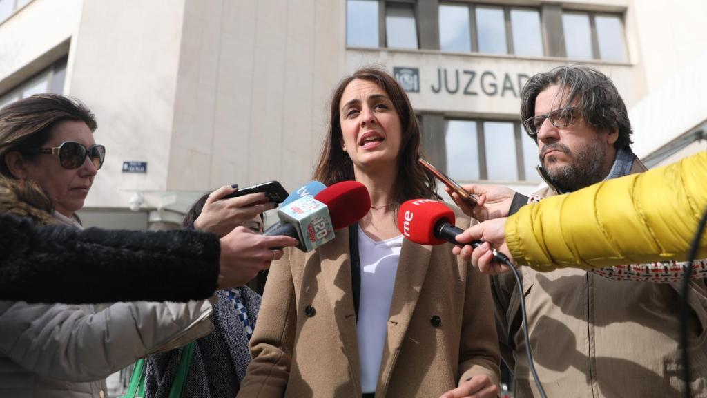 La portavoz de Más Madrid, Rita Maestre, en los Juzgados de Plaza de Castilla.