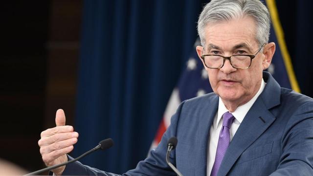 El presidente de la Fed, Jerome Powell, durante una rueda de prensa.