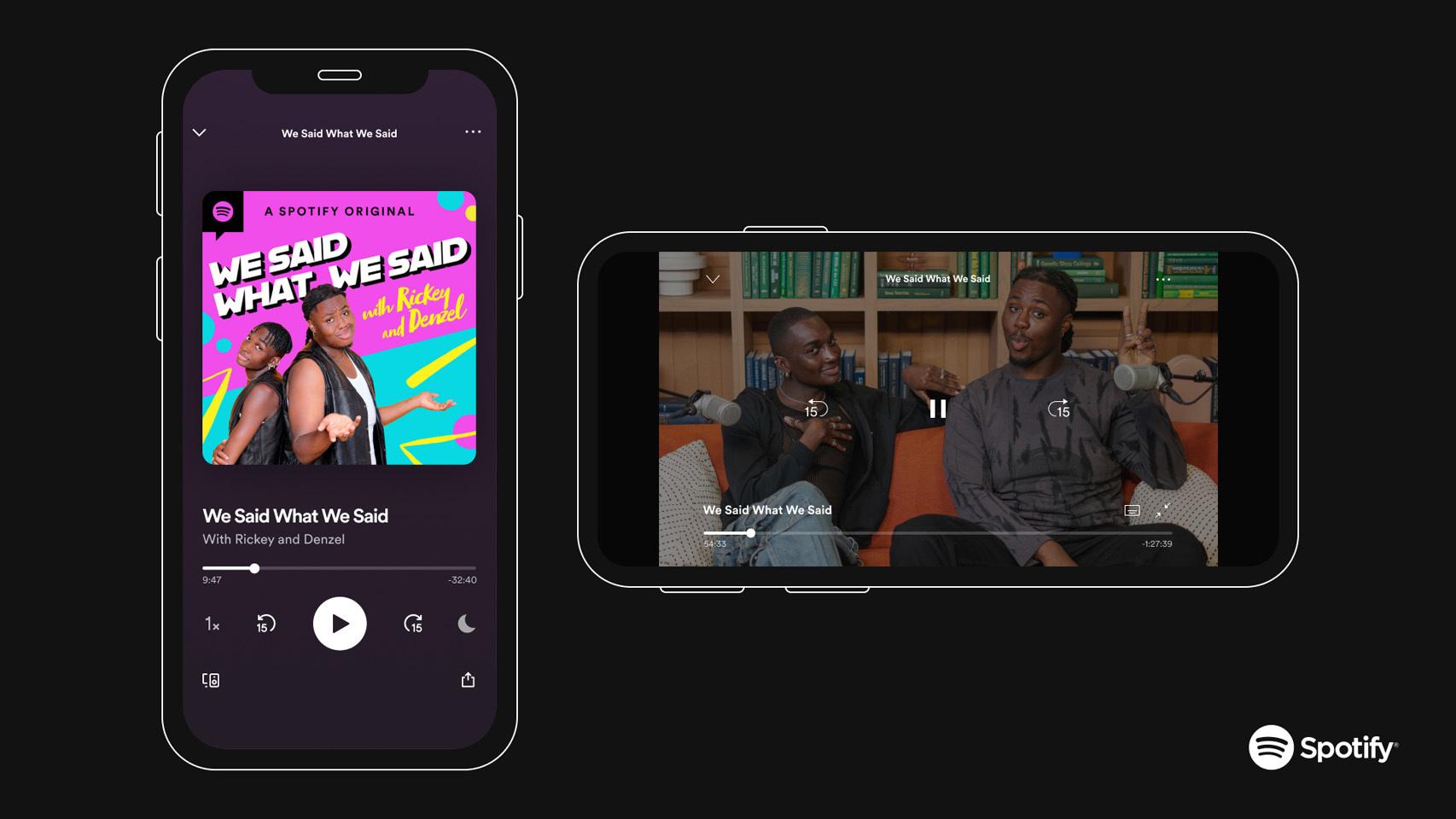 Podcast de vídeo en Spotify.