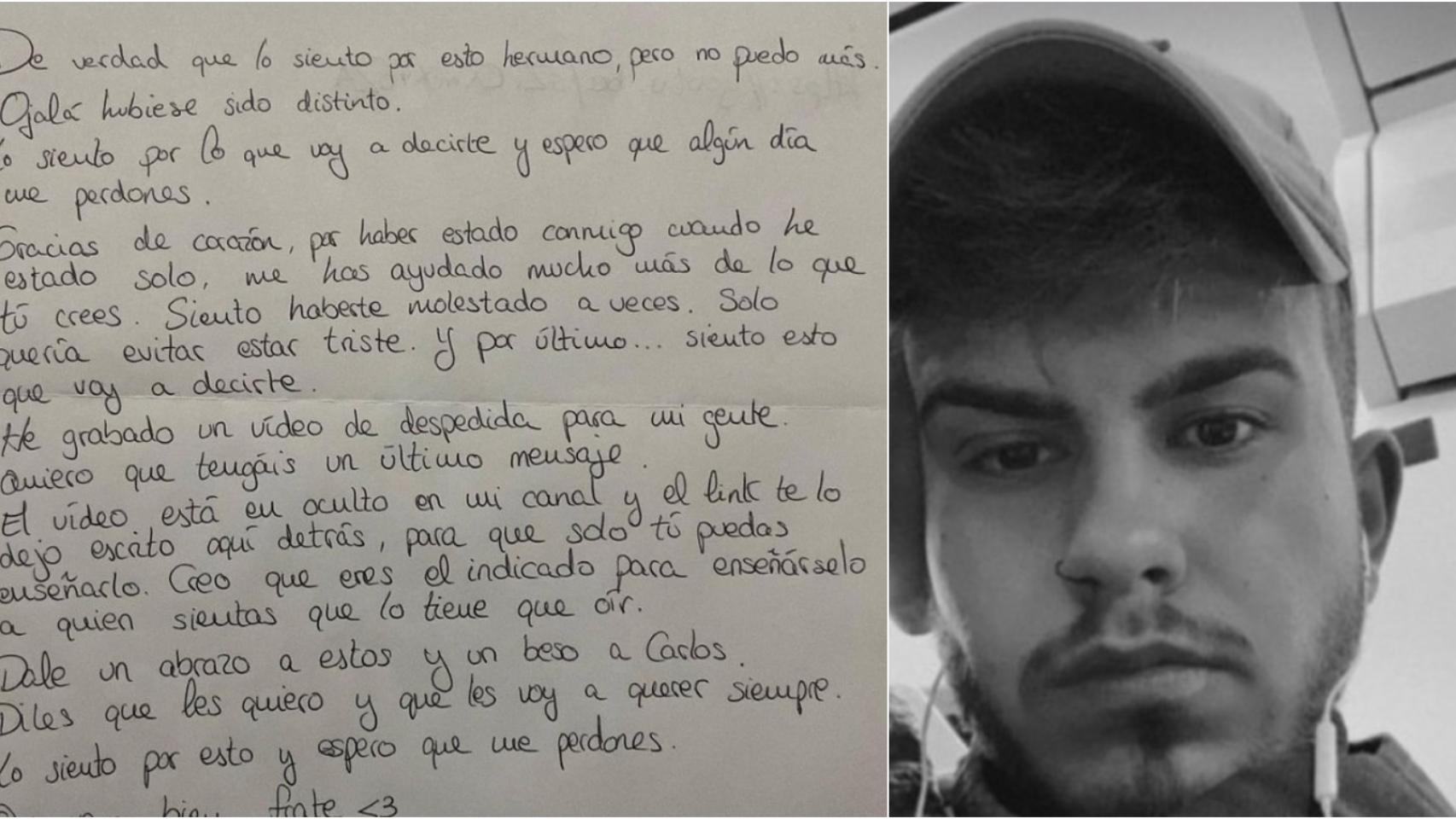 Rubén Barrio Blanque, junto a su segunda nota.