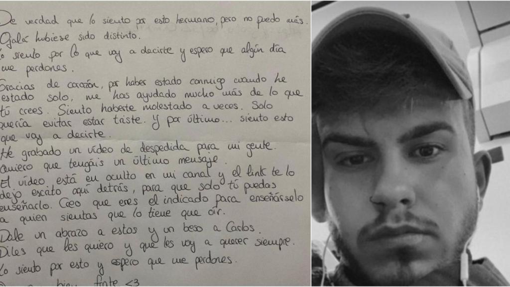 Rubén Barrio Blanque, junto a su segunda nota.
