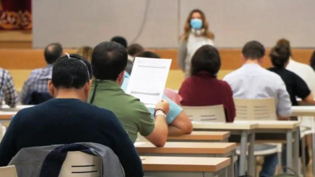 Imagen de archivo de un examen de oposiciones.