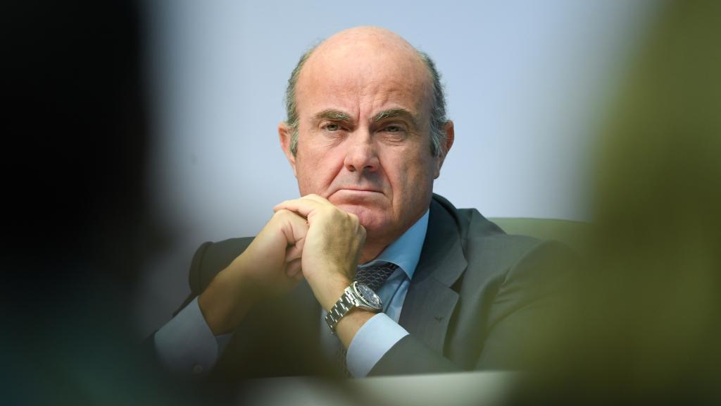 Luis de Guindos, vicepresidente del BCE, en una rueda de prensa.