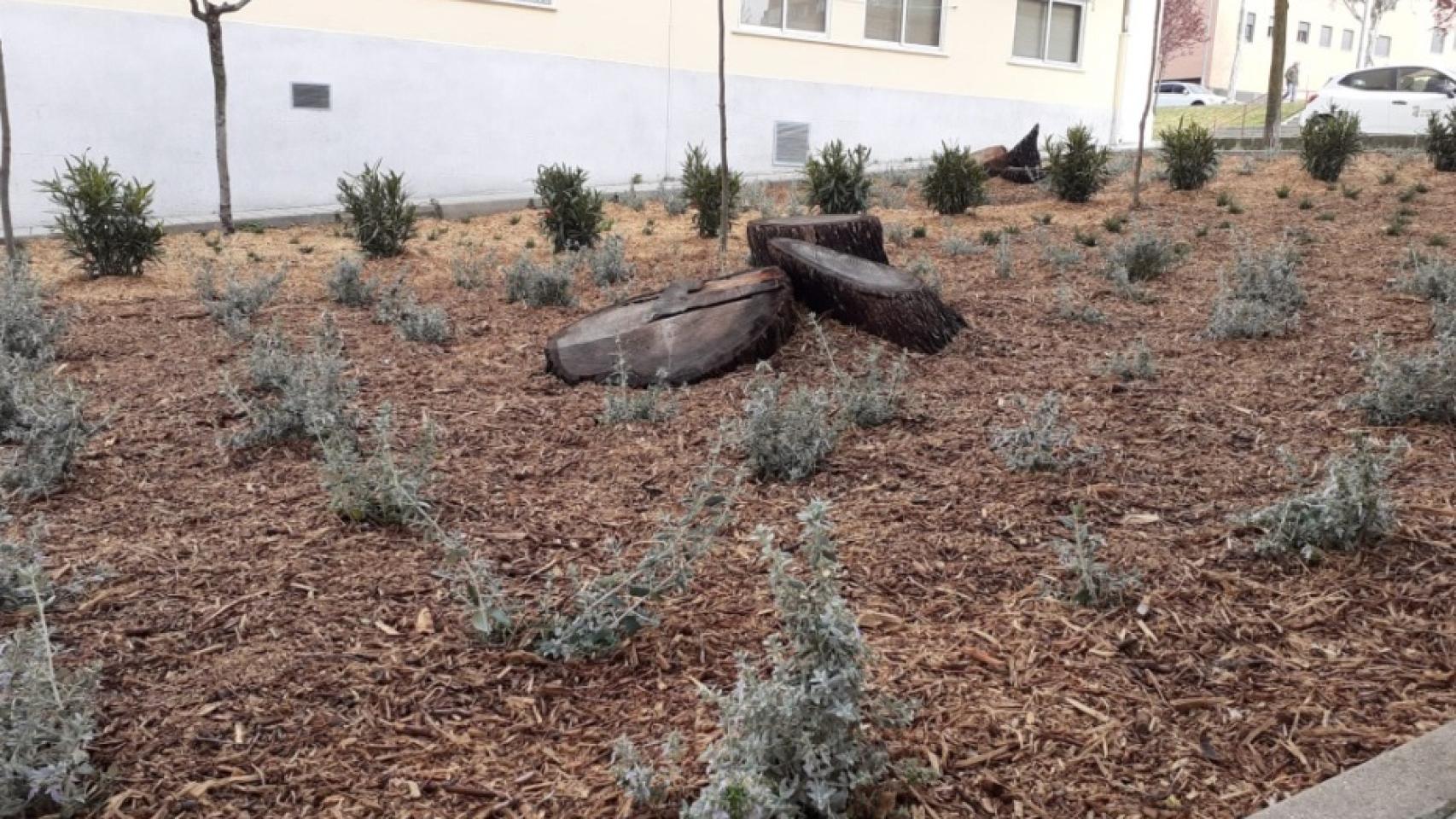 Actuación municipal en la calle Dulcinea del Barrio Blanco de Salamanca