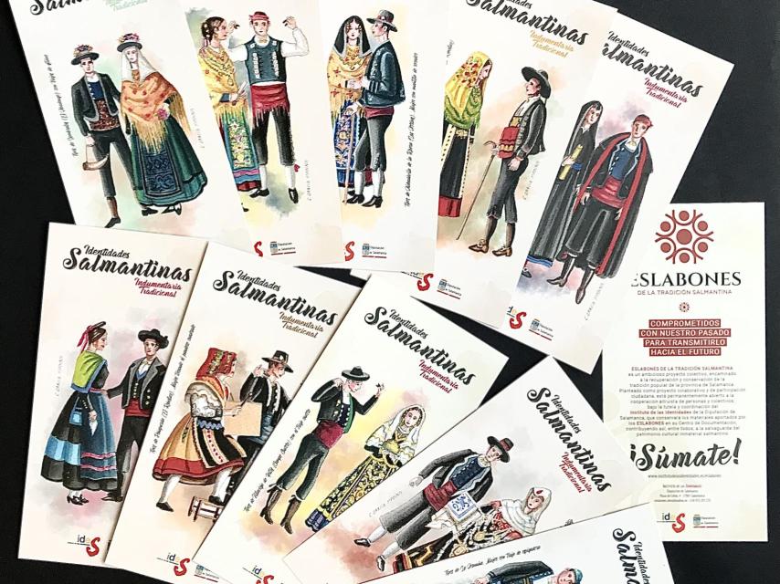 Marcapáginas con trajes populares charros