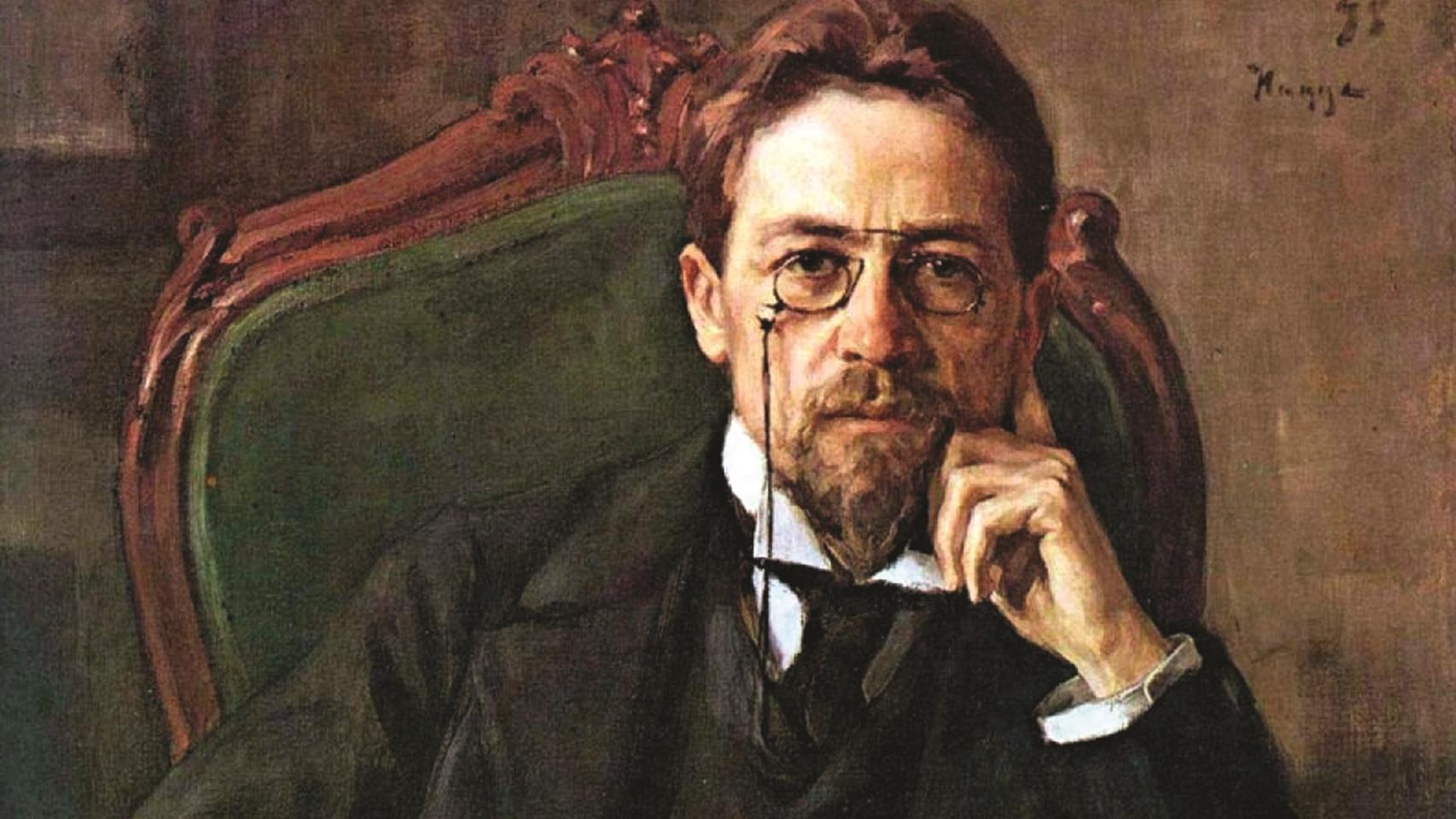 Retrato de Chéjov pintado por Osip Braz (1898). Tetryakov Gallery