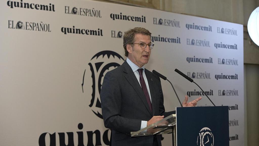 Alberto Núñez-Feijóo, presidente de Galicia y del PP, en el tercer aniversario de Quincemil.