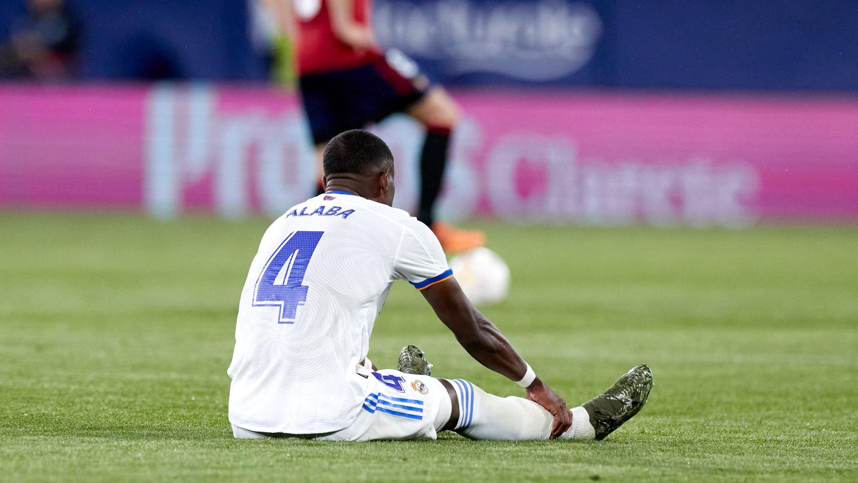 David Alaba, lesionado en el Osasuna - Real Madrid de La Liga