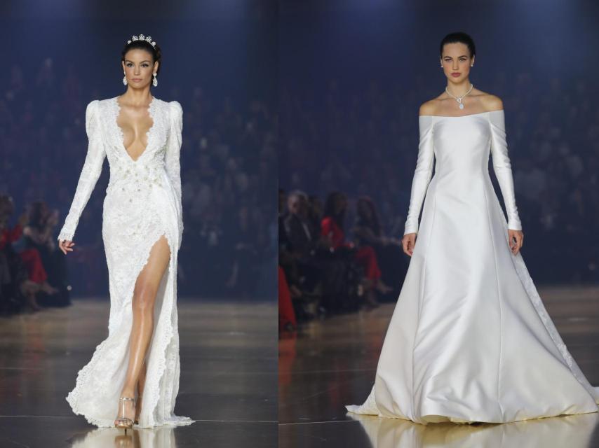Modelos en el desfile de Pronovias.