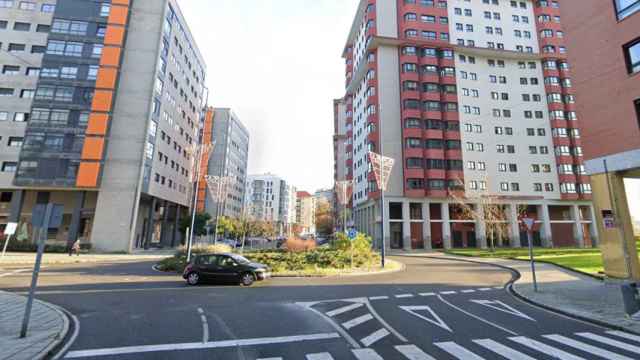 Calle Teixugueiras, en Navia.