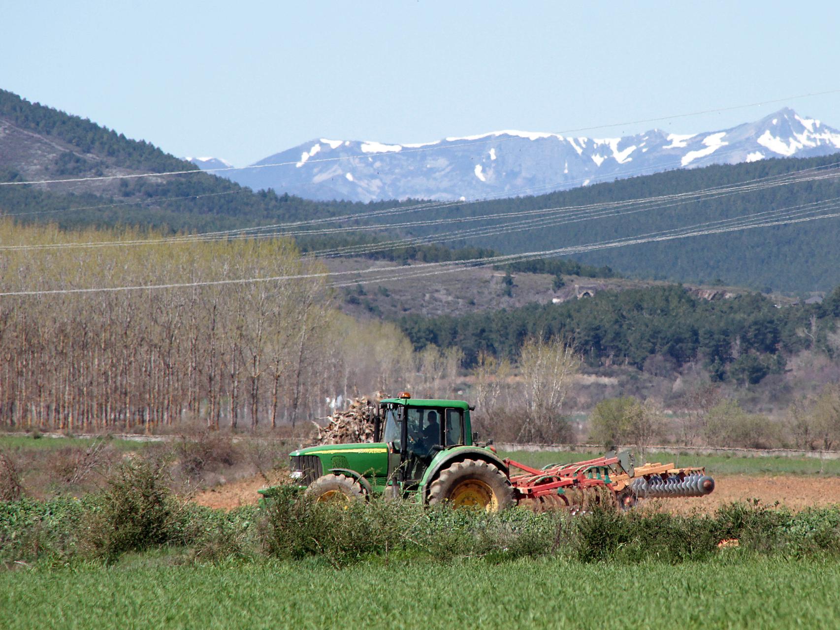 Laboreo de tierra seca cerca de Quintana del Castillo.