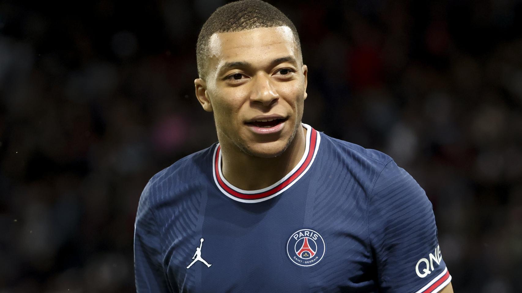 Kylian Mbappé, en un partido del PSG de la temporada 2021/2022