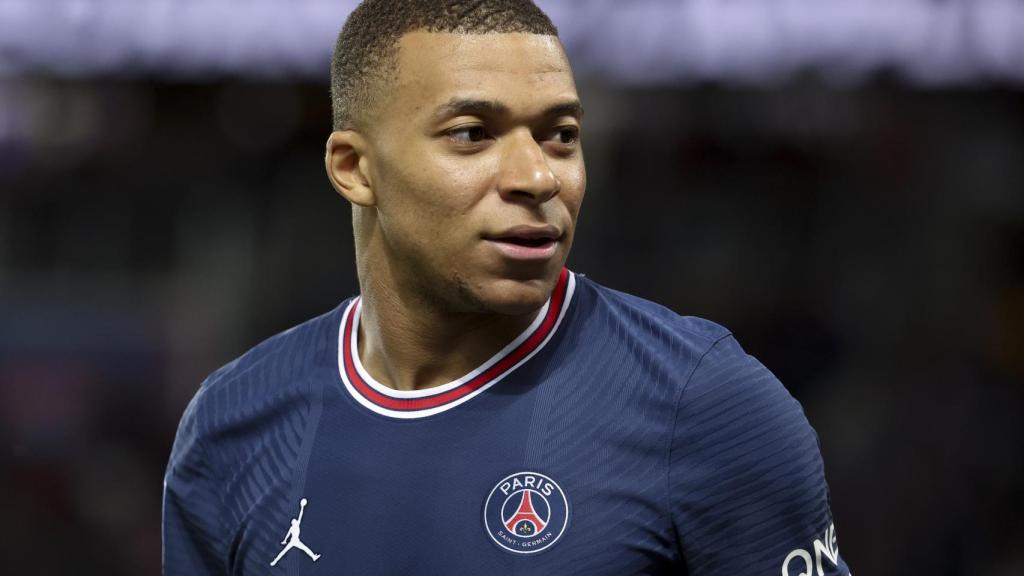 Kylian Mbappé, en un partido del PSG de la temporada 2021/2022