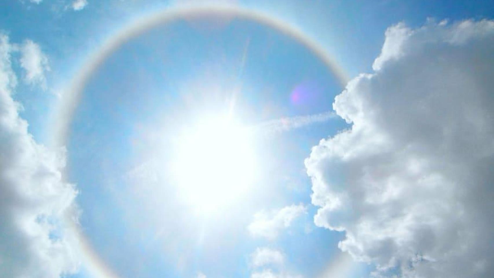 Imagen de un halo solar.