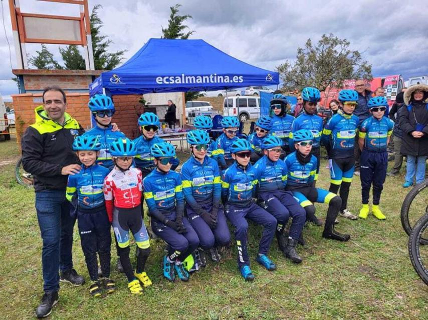 Los más pequeños de la Escuela de Ciclismo Salmantina, en Coreses