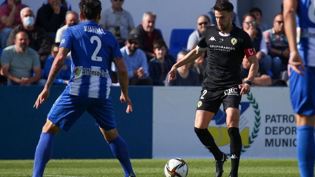 Raúl, durante el partido del Hércules.