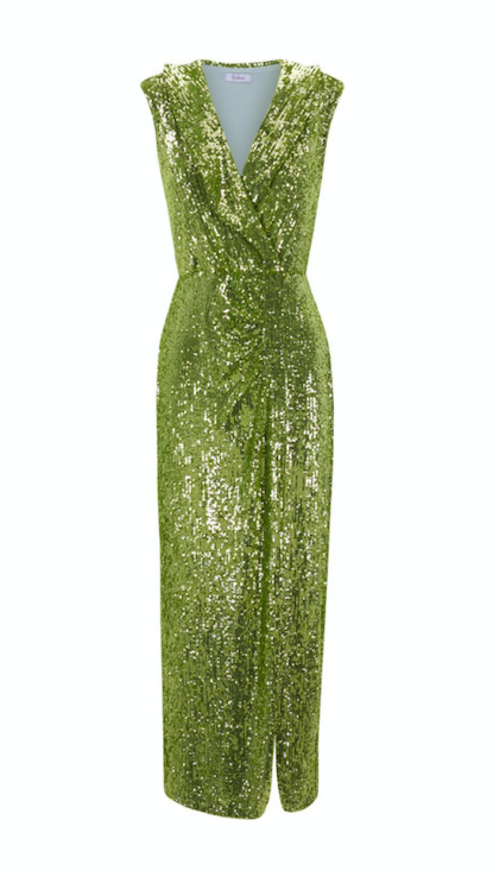 El vestido mura color lima de la firma valenciana Koahari. Cuesta 293 euros.