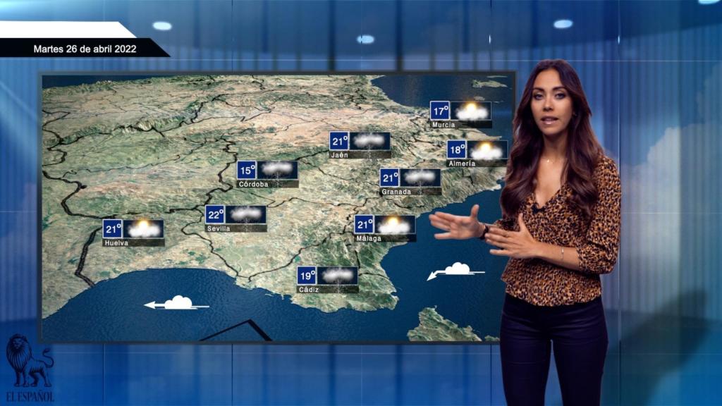 El tiempo para el martes 26 de abril.
