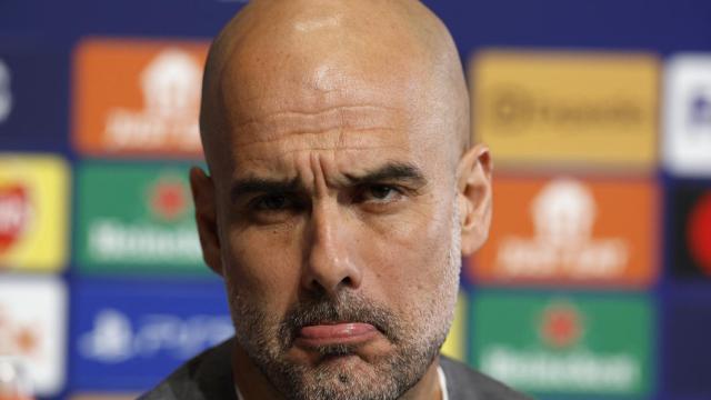 Pep Guardiola, en rueda de prensa.