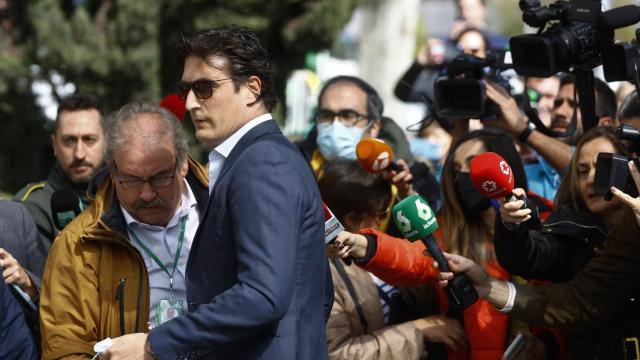 Luis Medina, a su llegada este lunes a los Juzgados.