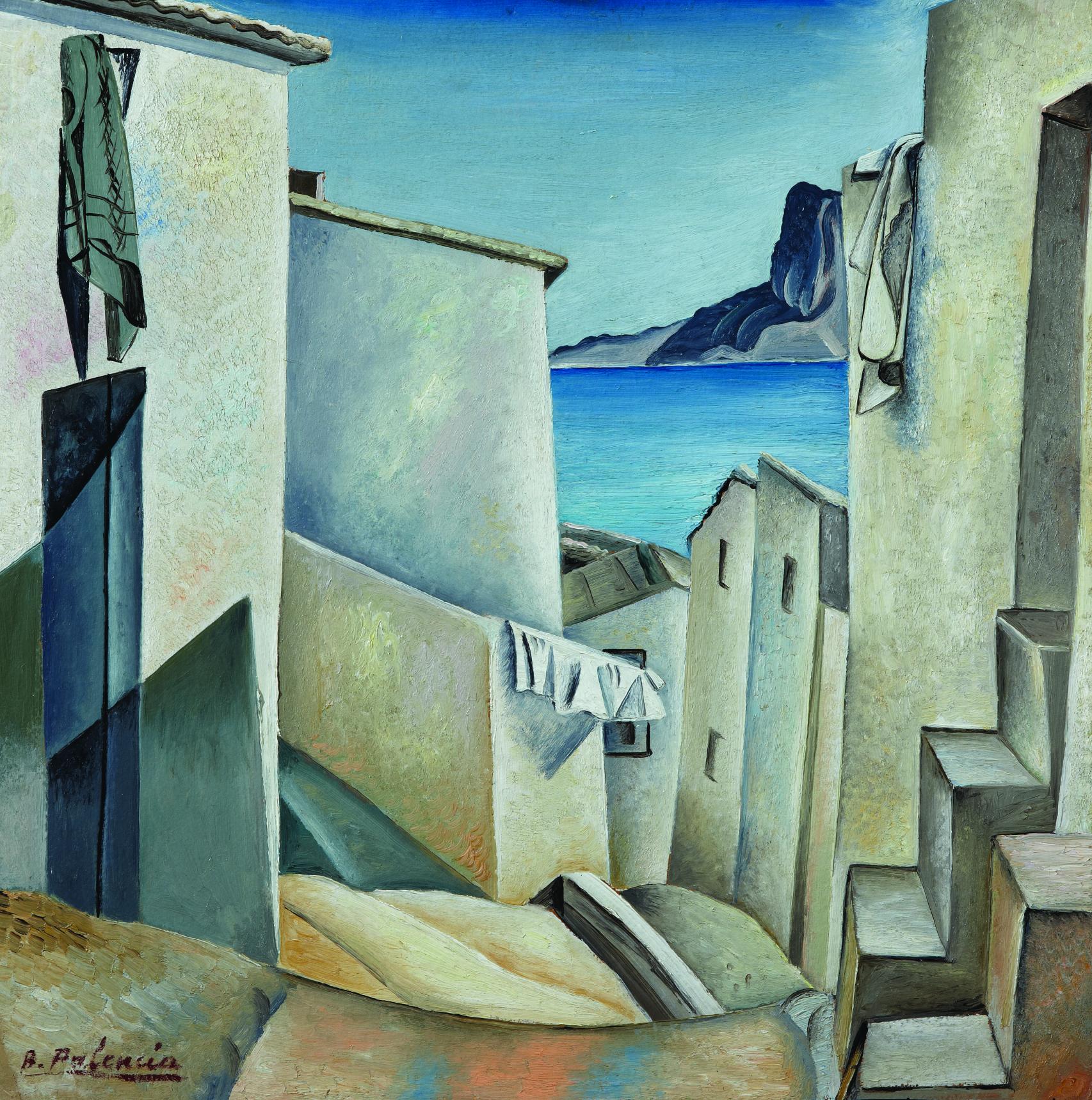 Benjamín Palencia: 'Altea, calle de pescadores', 1927. © Benjamín Palencia, VEGAP, Málaga, 2022