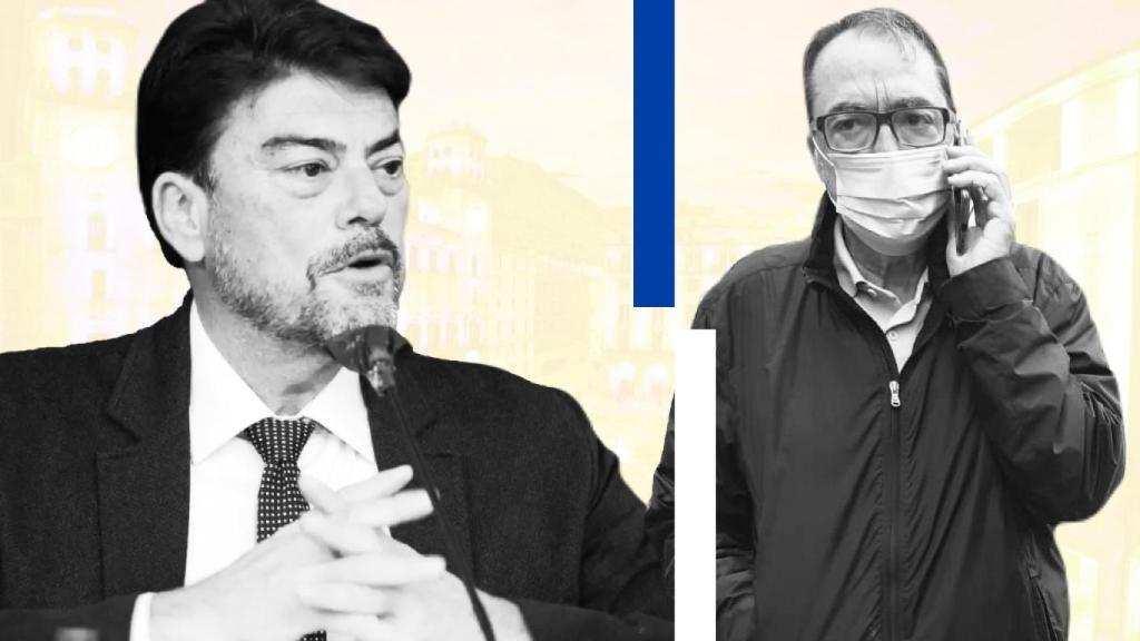 El alcalde de Alicante, Luis Barcala, y el exsenador socialista Ángel Franco.