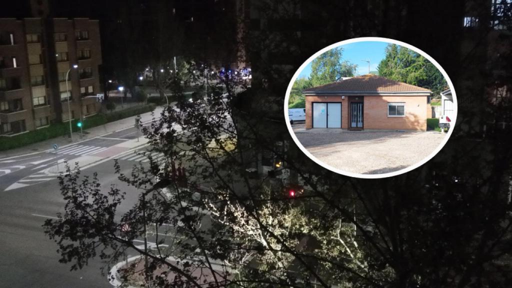 El barrio de Parquesol a oscuras y la estación de Arroyo