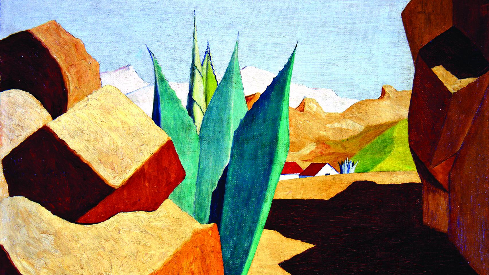 Jorge Oramas: 'Rocas y pita', h. 1932-1935. Colección Centro Atlántico de Arte Moderno. Cabildo de Gran Canaria
