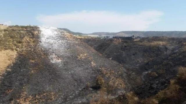 El incendio de la planta de residuos de Chiloeches (Guadalajara) provocó graves daños medioambientales en la zona.