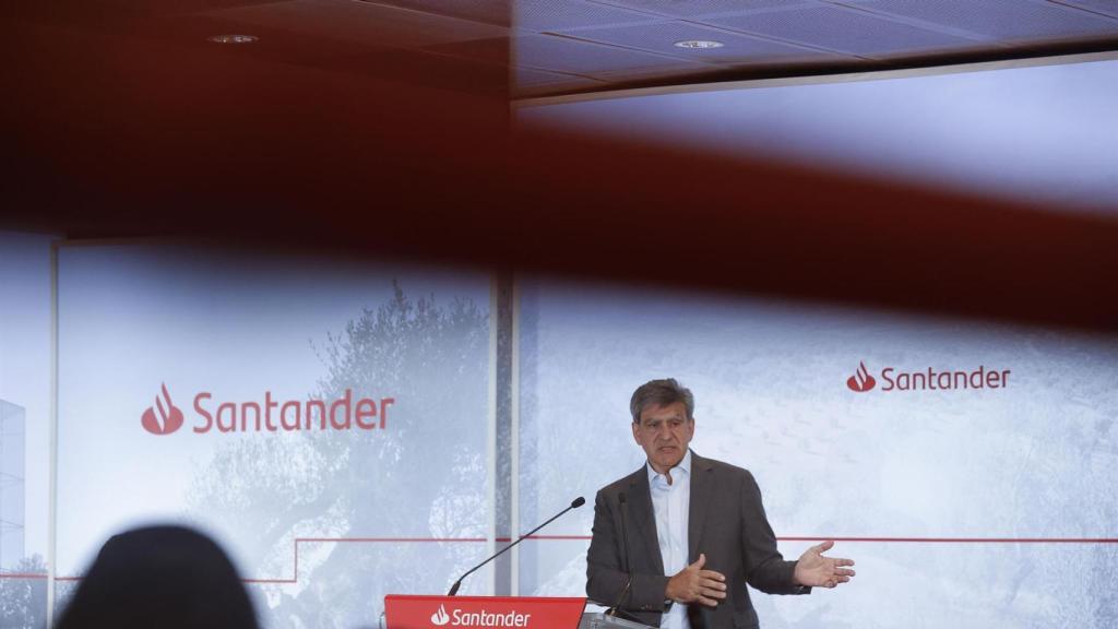 José Antonio Álvarez, consejero delegado de Santander, durante la presentación de resultados del primer trimestre.