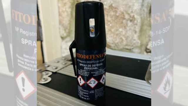 Bote de spray de defensa personal.