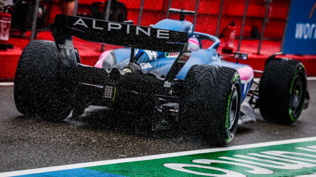 El Alpine A522 de Fernando Alonso en el Gran Premio de Imola