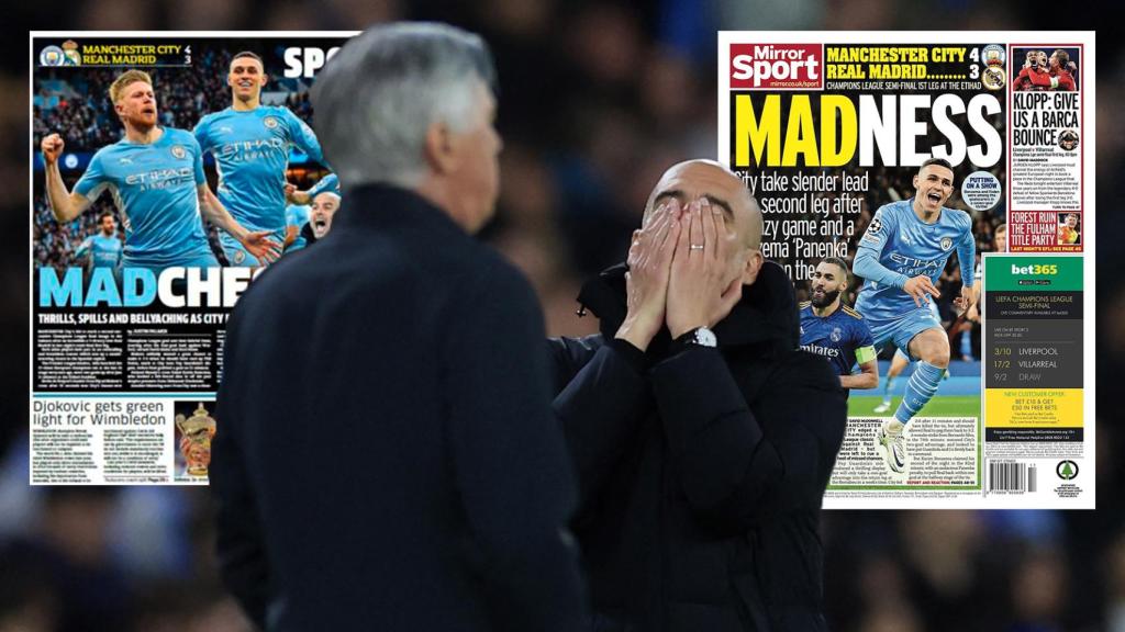 La prensa inglesa alucina con el thriller del City - Real Madrid