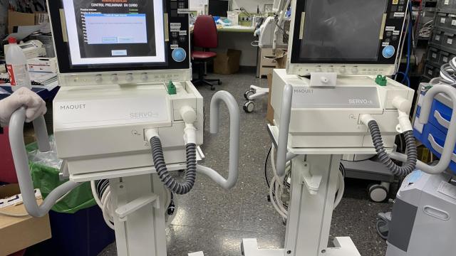 Aparataje médico que se utiliza en las UCI. Foto: SESCAM.