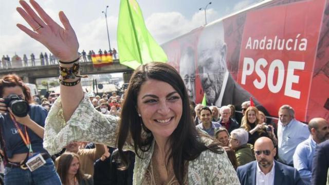 La diputada en el Congreso Macarena Olona en un acto en Sevilla.
